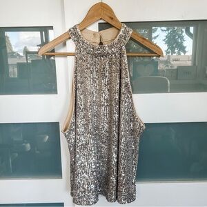 Cable & Gauge Sequin Embellished Top